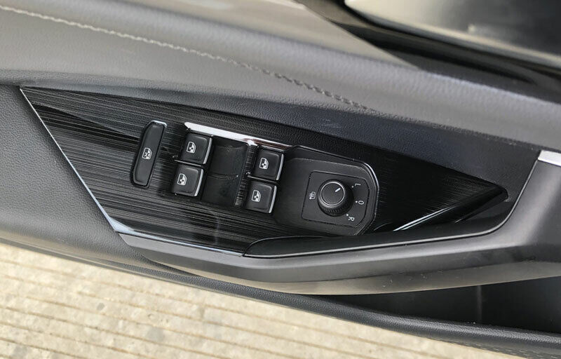 for Volkswagen for Jetta Mk7 2019-2022 Steel Black Door Armrest Window Lifter Trim