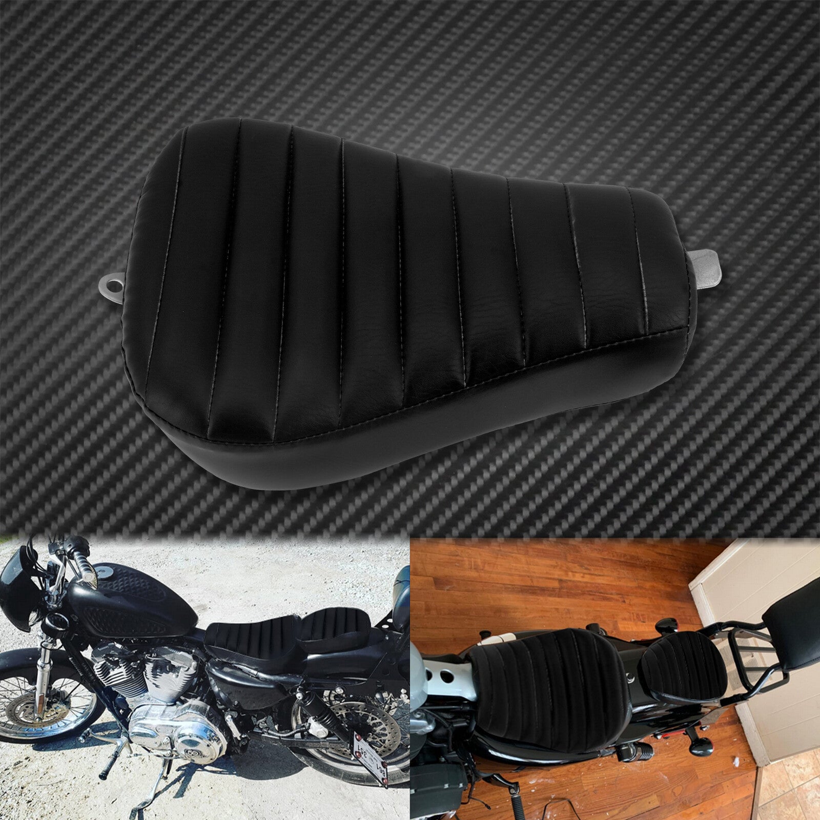 Stripes Front Driver Solo for Seat Cushion Fit For Sportster XL 1200 883 48 2012-15