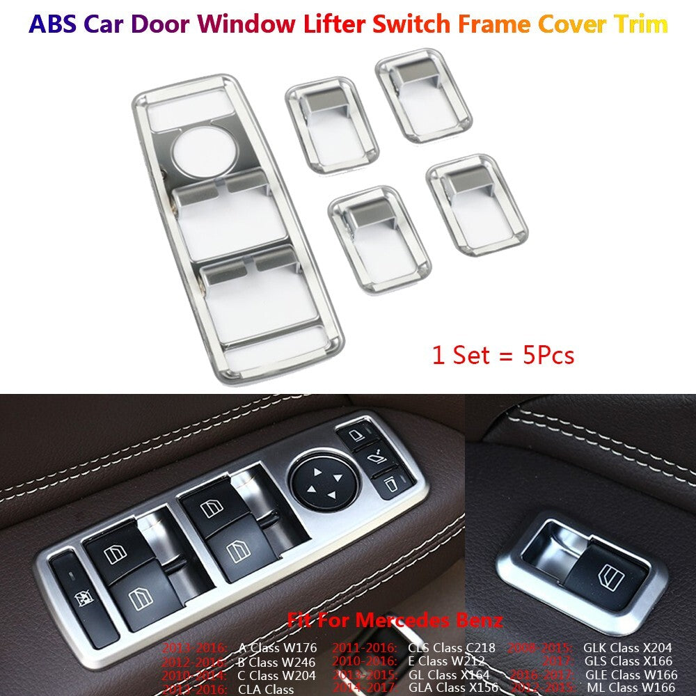 for Mercedes-Benz A B C E CLA CLS GL GLA GLK GLE ML Car Window Switch Cover Trim