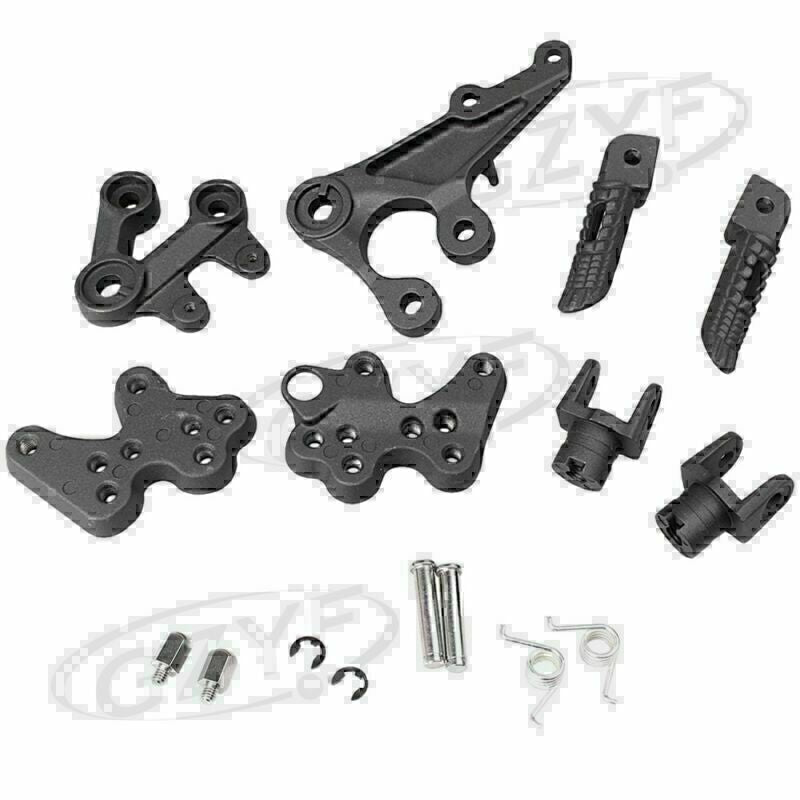 Front Rider Footrest Foot Pegs Brackets fit for Suzuki GSXR1000 2005-2010 Black