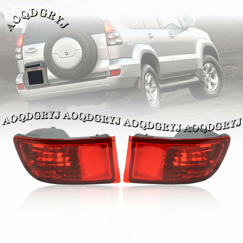 2X Red Rear Bumper Fog Light Housing Lamp Shell for Toyota Prado LC120 2003-2009