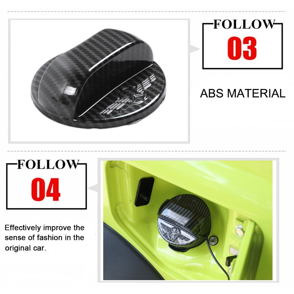 Carbon Inner Fuel Filler Cover Door Gas Tank Cap Trim for Suzuki for Jimny 2019-2023