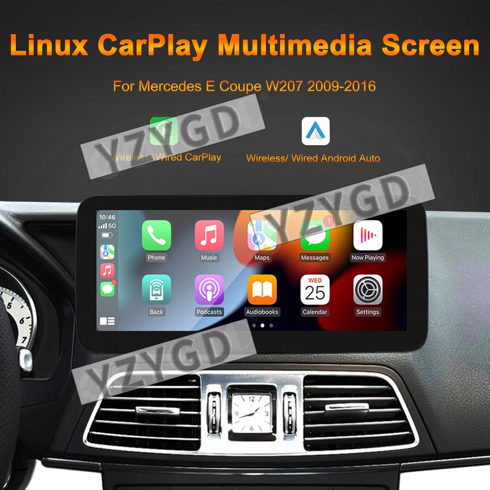 12.3CarPlay Touchscreen Multimedia for Mercedes-Benz E Coupe W207 2010-2015