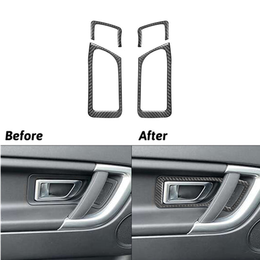 4Pcs Carbon Fiber Rear Door Handle Trim for Land Rover Discovery Sport 2015-2019