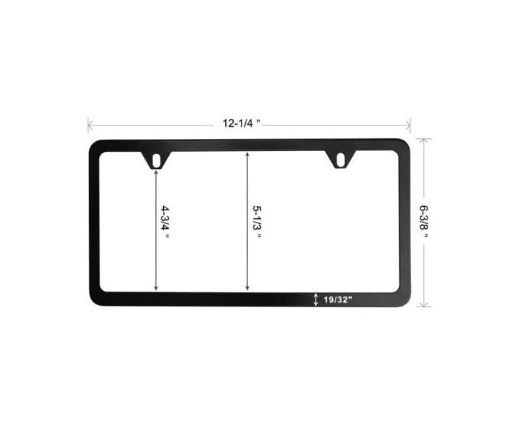 Car license plate frame cover cap, trunk 2-hole ultra-thin black, suitable  for ford  .