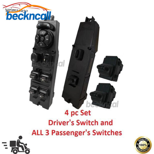 4Pcs Master Power Window Switch 56009449AC 56007695AB for Jeep Cherokee 97-2001