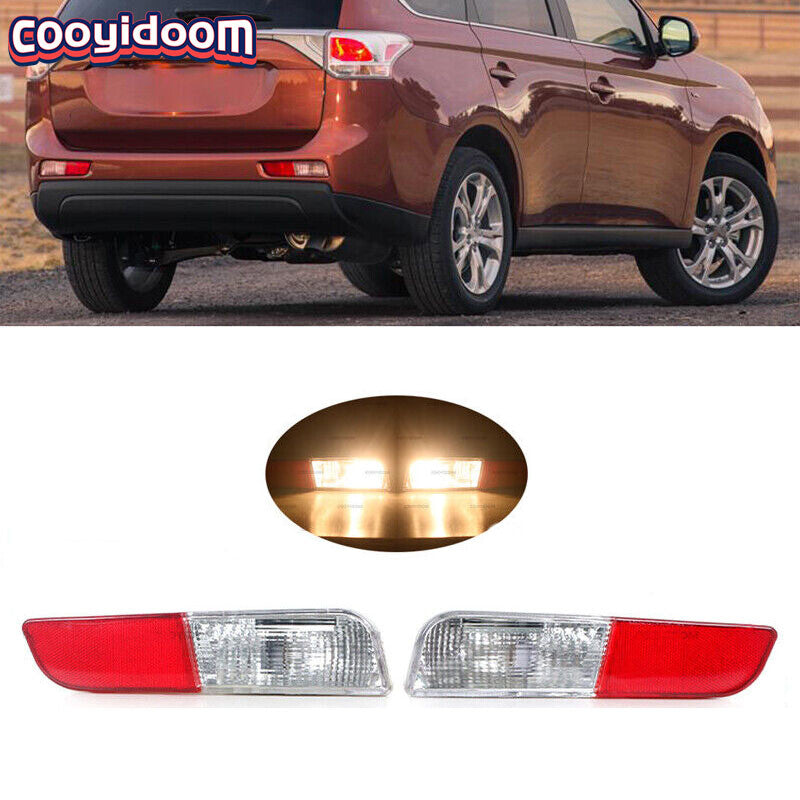 for Mitsubishi Outlander 2013 2014 2015 Pair Rear Bumper Reflector Fog Light