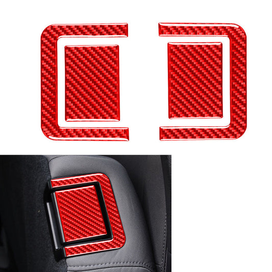 4¢ªR¨¹cksitzverstellung Panel Cover Trim f¨¹r for Toyota Tundra 14-21 Kohlefaser Rot