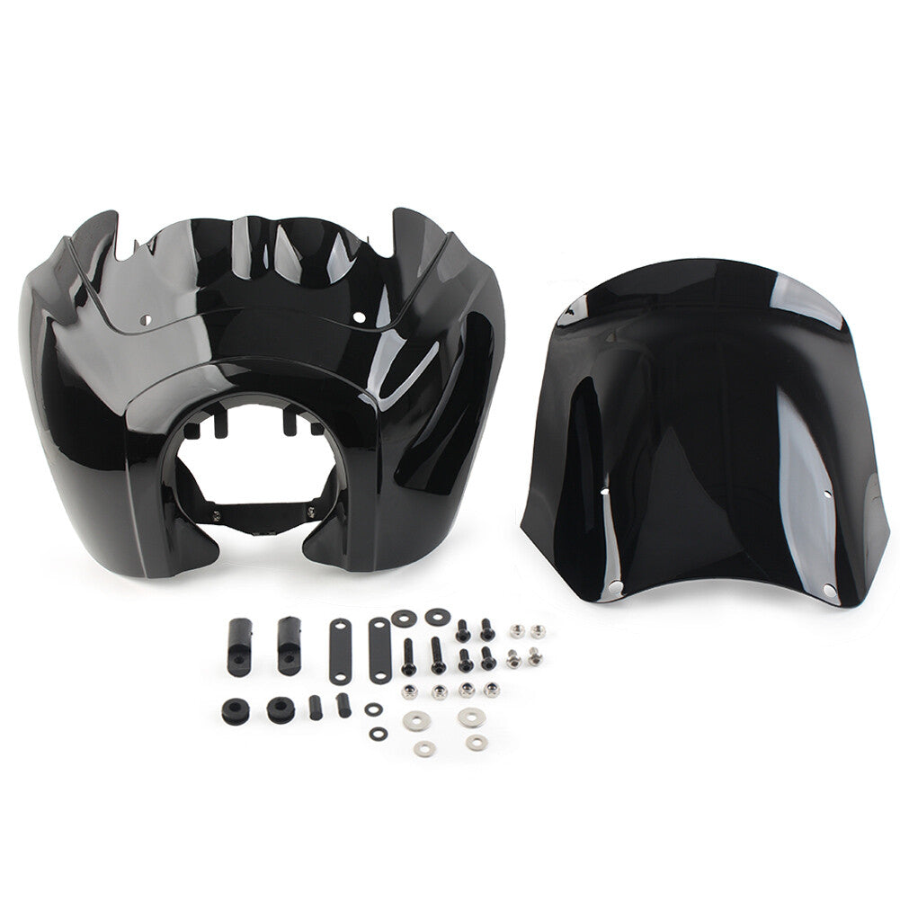 1x Fit for Harley Davidson HD Dyna Wide Glide Fat Bob Fairing w/ 15'' Windshield