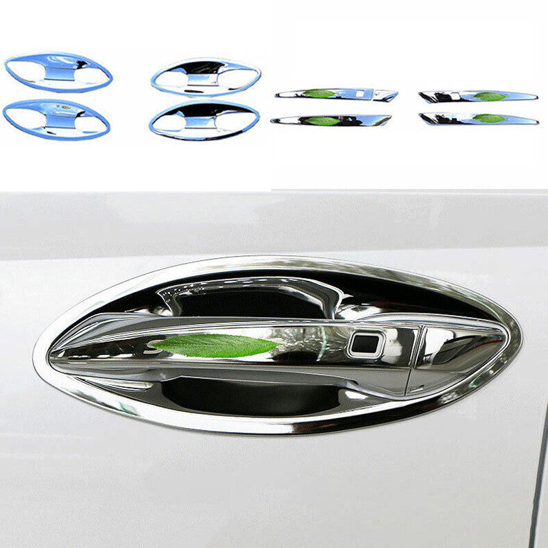 for Hyundai Sonata 2020-2023 Chrome Steel Door Handle Cover+Cup Bowl Combo Trim