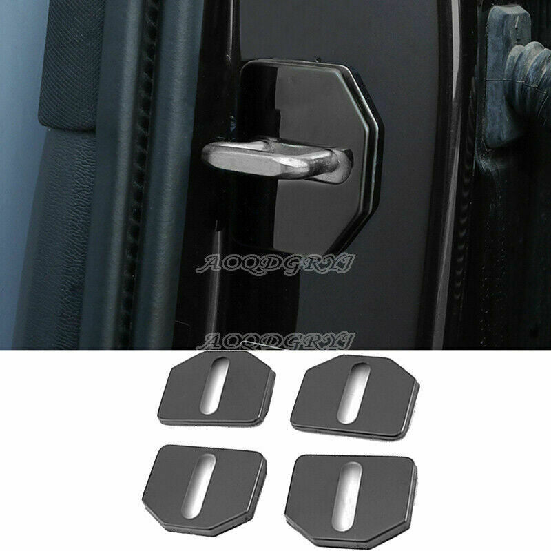 4X for Volvo XC60 2018-2021 Black Titanium Door Lock Cover Catch Protector Trim