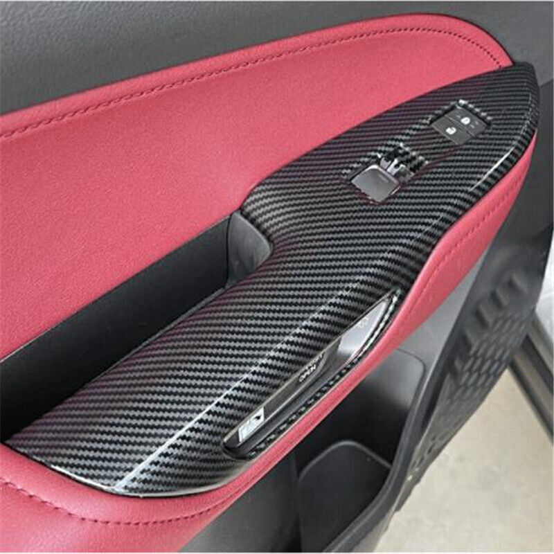 Carbon Fiber Window Lift Switch Button Panel Trim for Lexus NX250 450h 350 22-24