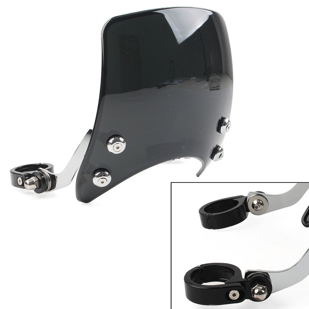 for Harley 48 883 1200 Headlight Windshield Windscreen Wind Deflector Black Bike