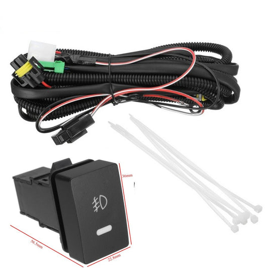 H11 Fog Light Wiring Harness Sockets Wire+LED Indicators Switch for Ford / for Honda