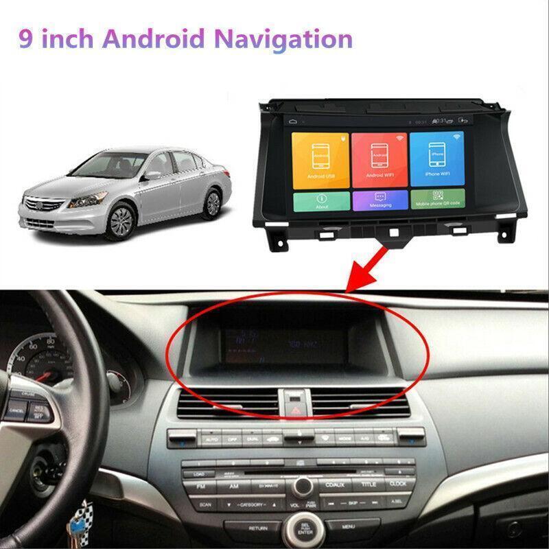 Stereo 9 Car Fit For Accord 2008-2012 for RAM 1GB ROM 16GB Radio GPS Navigation