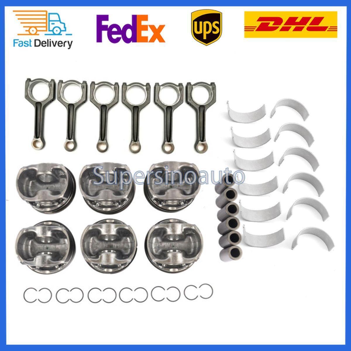Pistons Rings Set  Connecting Rods  bearing for BMW 3.0L N55B30 Engine