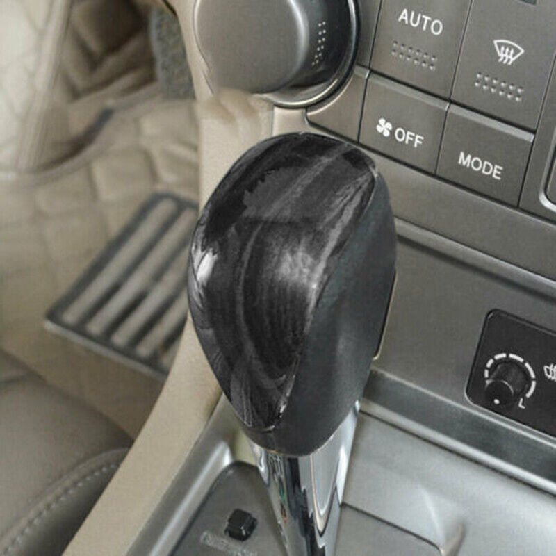 for Toyota Highlander 08-13 Black Wood Grain Console Gear Shift Knob Cover Trim