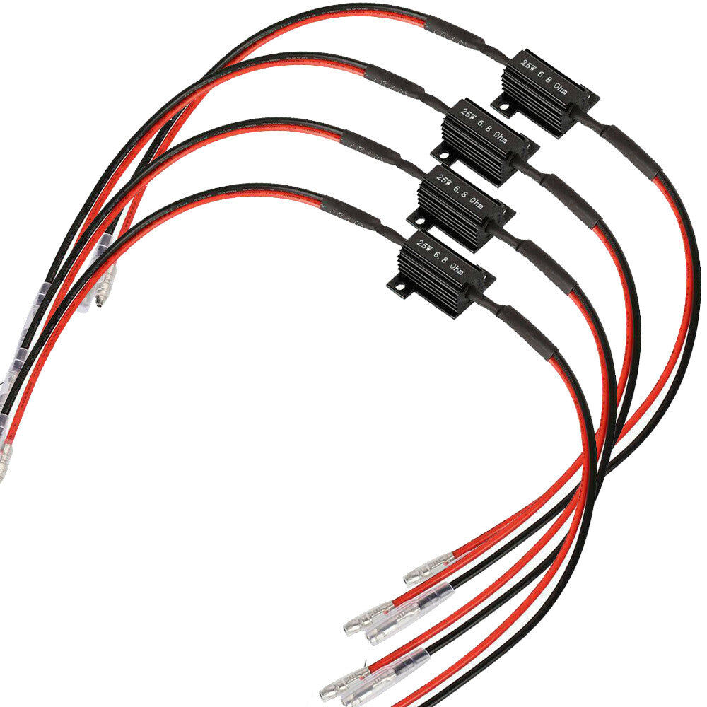4-Piece Motorcycle Turn Signal Indicator LED Load Resistor Flashing Light Universal