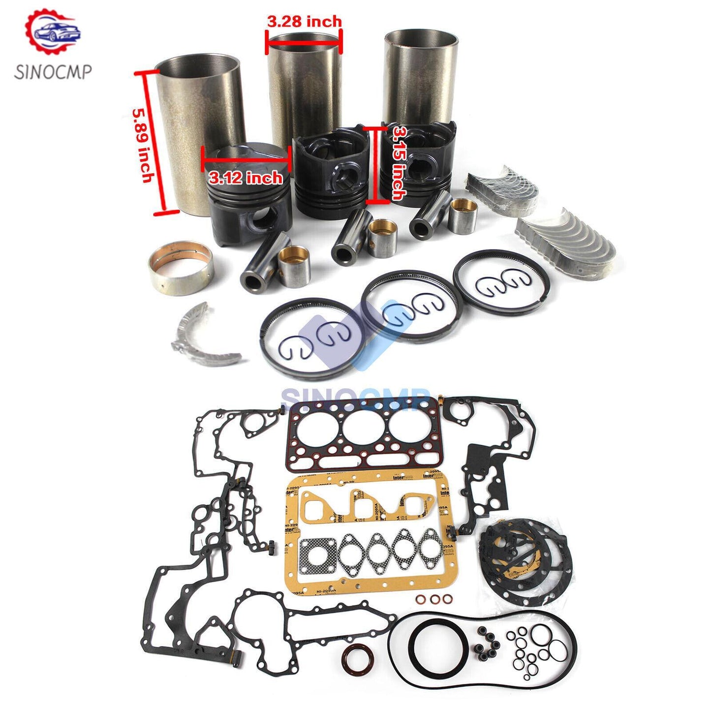 D1403 Engine Rebuild Kit For Kubota L2500 L2800 L2800DT L2500DT L2600 Tractor