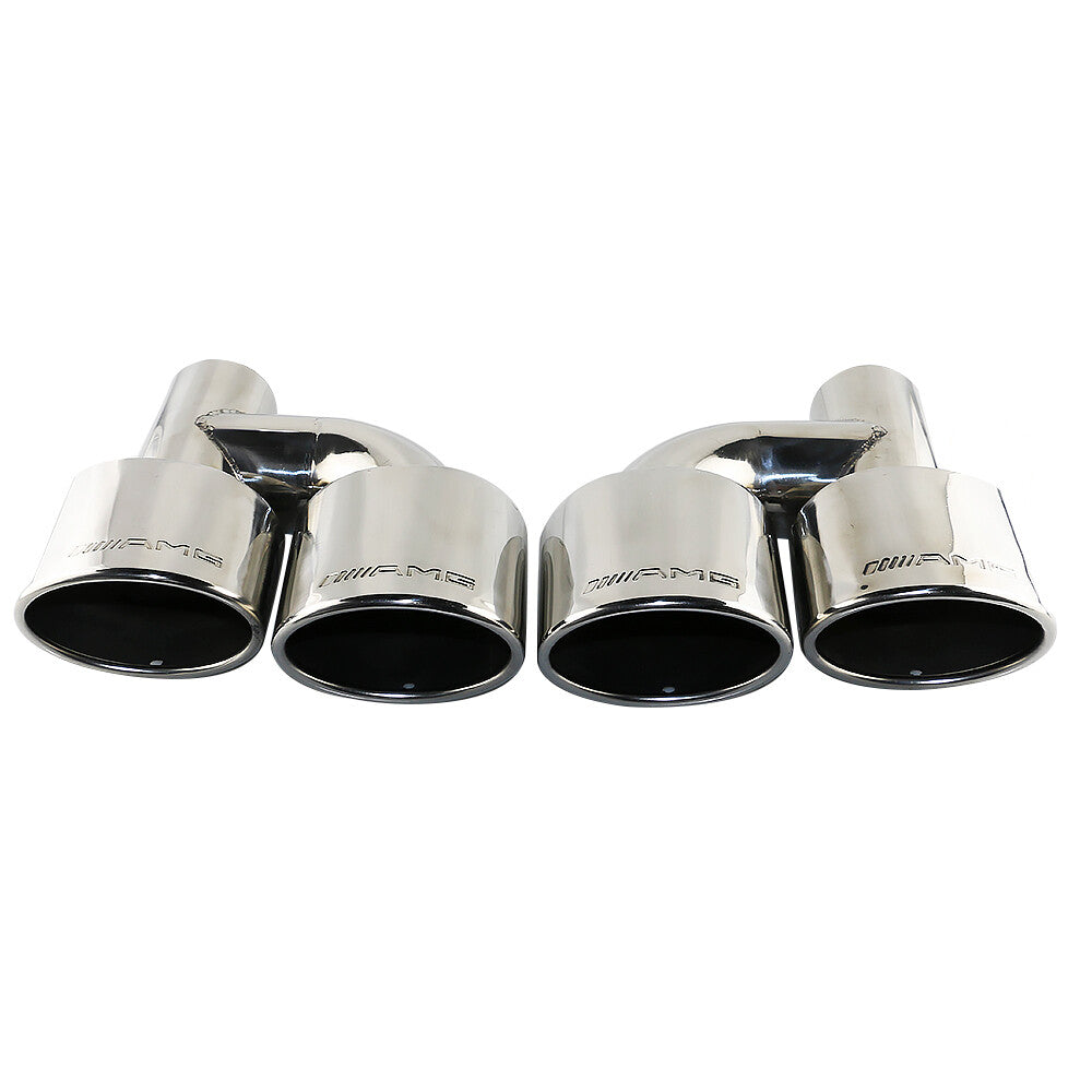 2PCS Engraved AMG Oval Dual Exhaust Tips for Mercedes-Benz Universal C-Class New
