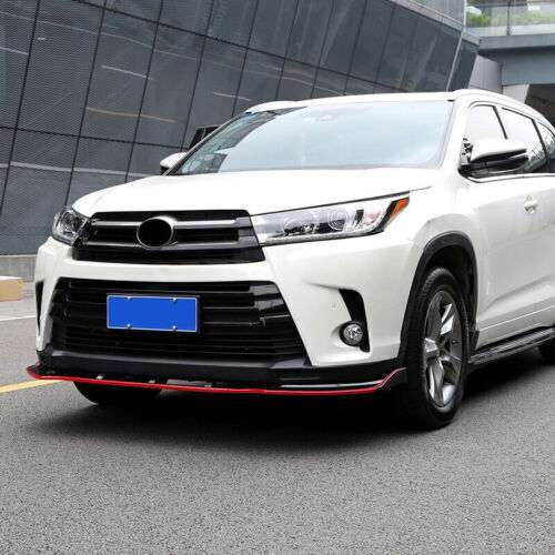 for Toyota Highlander 2017-19 Front Bumper Lip Spoiler Bodykit Refit BlackRed
