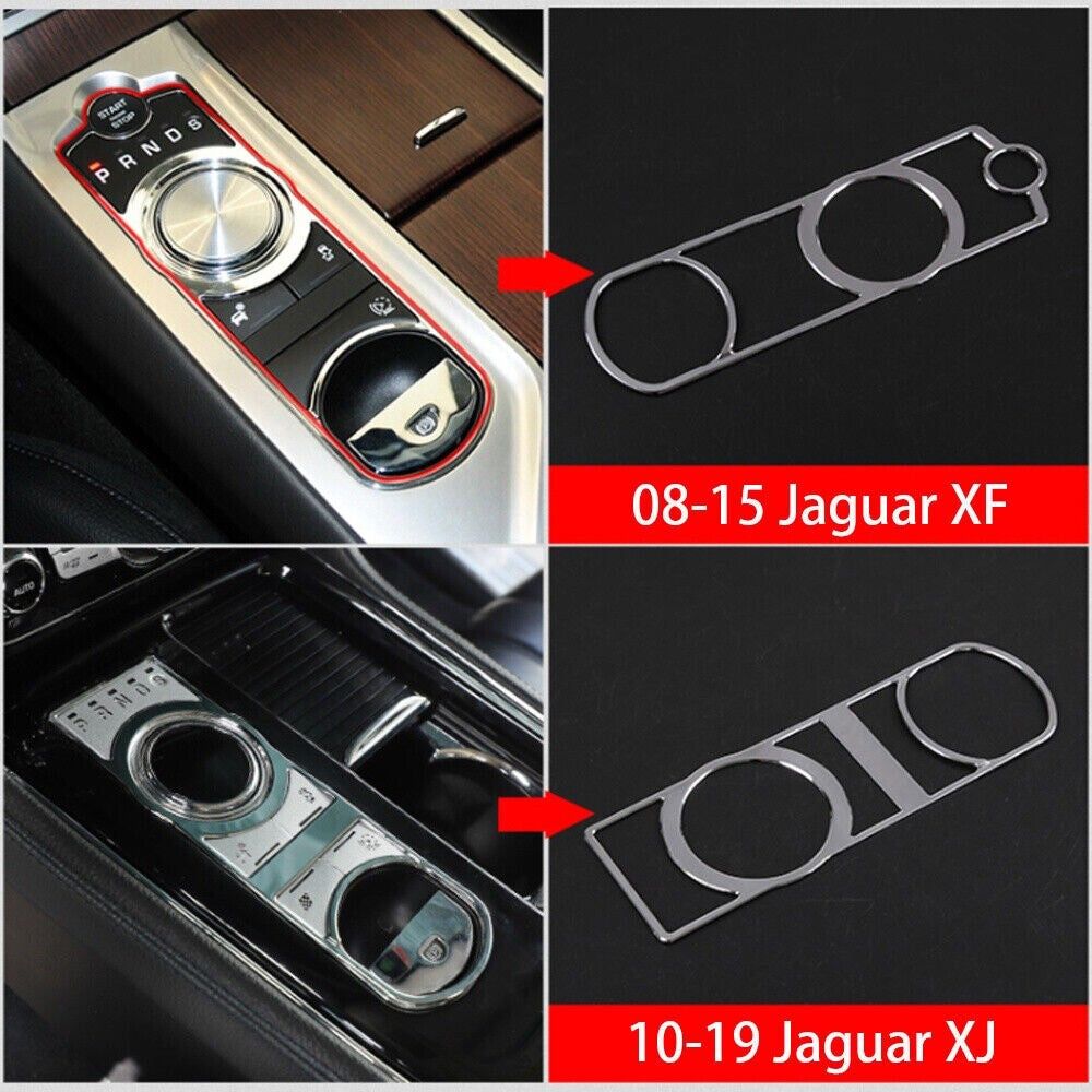 Fit for Jaguar XJ 2010-19 Steel Chrome Gear Shift Button Switch Trim Accessories