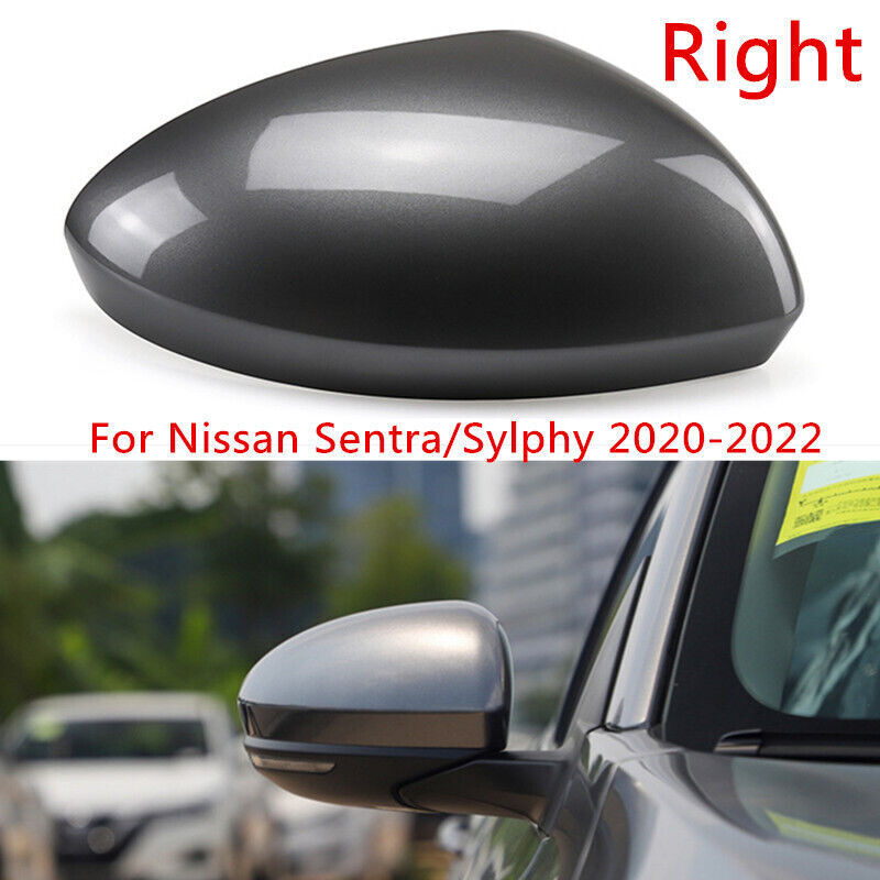 Gray Right Rearview Mirror Shell Cover Cap for Nissan Sentra/Sylphy 2020-2022
