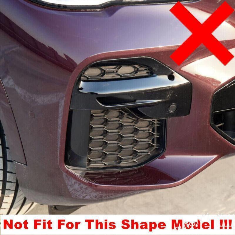 for BMW X5 G05 2019-23 Gloss Black Front Bumper Fog Light Lamp Frame Cover Trim