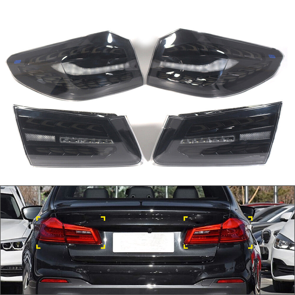 4pcs Tail Light Rear Lamp Brake Light for BMW G30 M5 F90 2017-2020