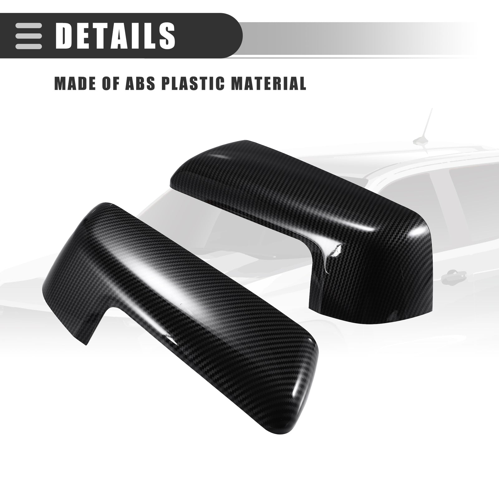 Carbon fiber half-mirror cover for 2019-2023 for Chevrolet Silverado/ for GMC for Sierra 1500