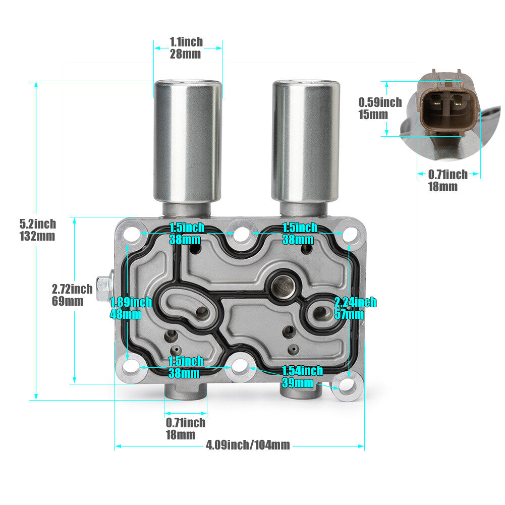 Dual linear solenoid valve 28250-PLX-305 for Honda for Civic 1.3L and 1.7L. (01-05-)