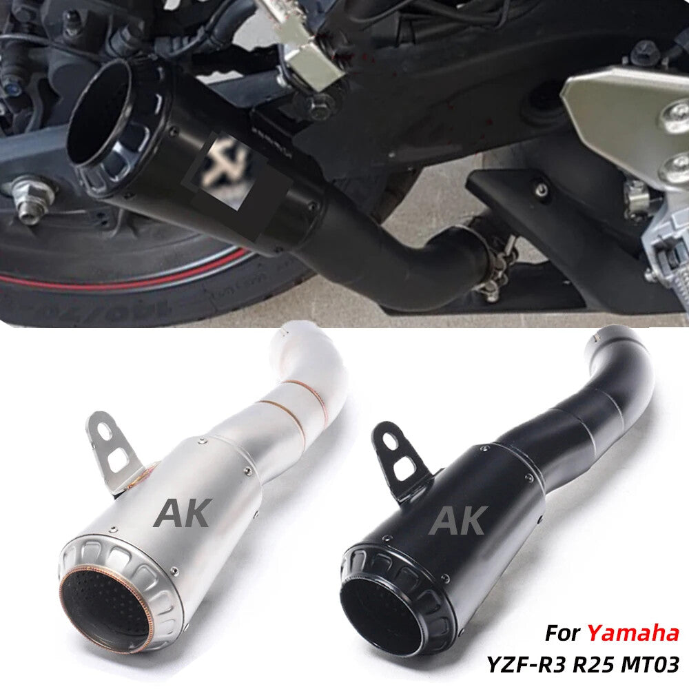 Exhaust Pipe Muffler Pipe Slip on for Yamaha MT03 YZFR3 YZFR25 YZF-R3 2014-2019