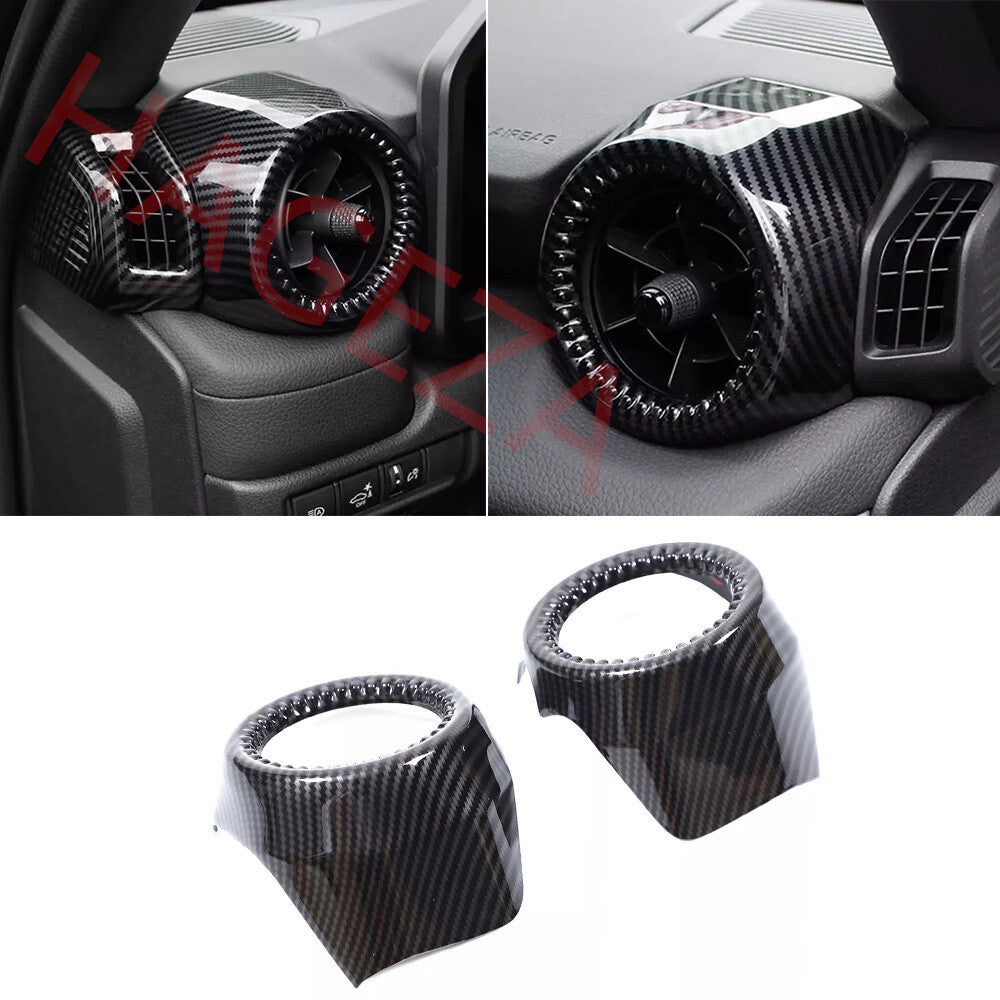 Carbon Fiber ABS Side Air Vent Outlet Trim For Toyot@ for Land Cruiser LC250 2024-25