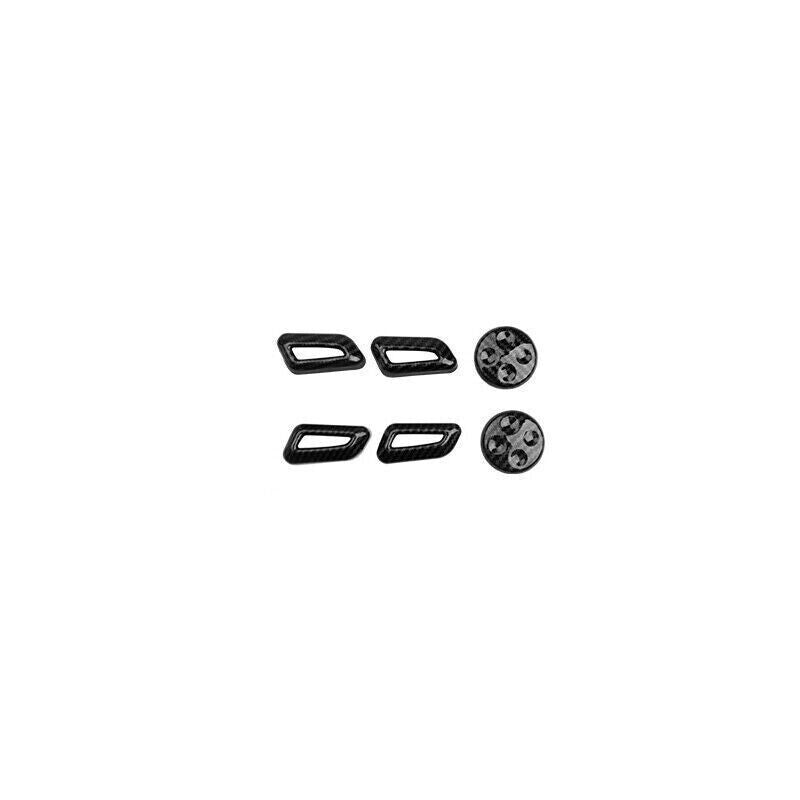 for Audi A4 A5 2017-2024 ABS Carbon Fiber for Seat Adjust Button Frame Cover Trim 6P