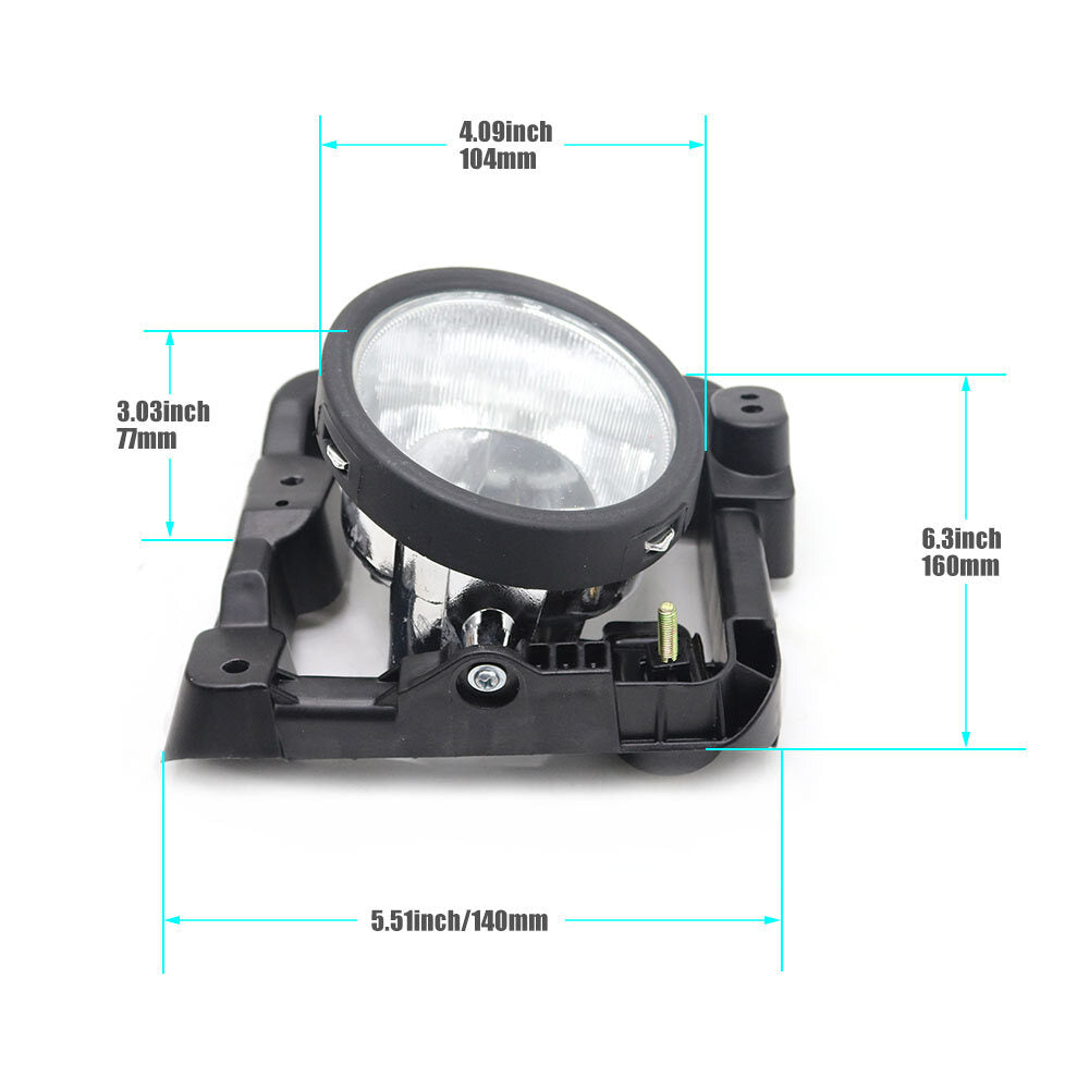 Driver's fog light bumper light kit for left and right sides, suitable for Acura TSX 3.5L 2009 2010