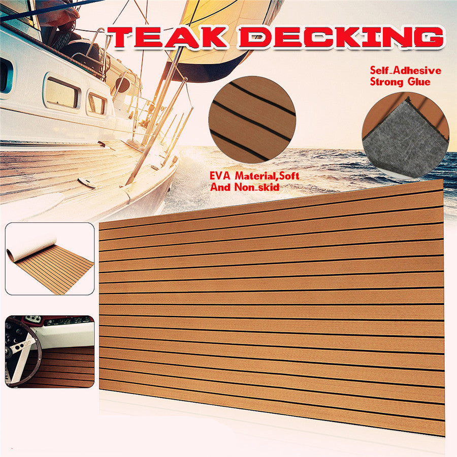 EVA Foam Synthetic Teak Decking Sheet Boat Yacht Flooring 94.5¡Á21.7 6MM Thick