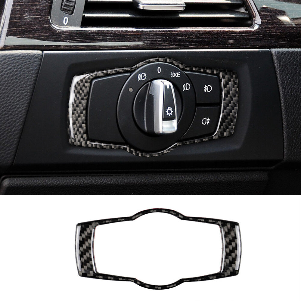 Carbon Fiber Interior Headlight Switch Trim for BMW 3 Series E90 E92 E93 2005-12