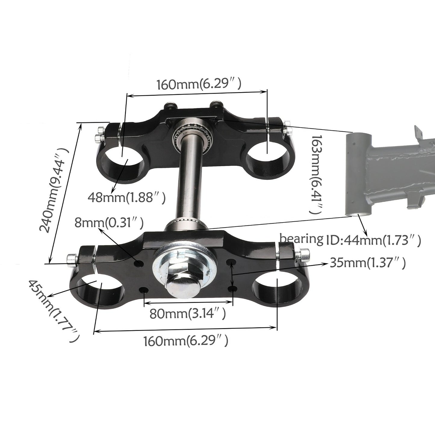 28-inch 45/48mm front fork + three tree clamps for Pit Dirt SSR Apollo 125cc 150cc bike