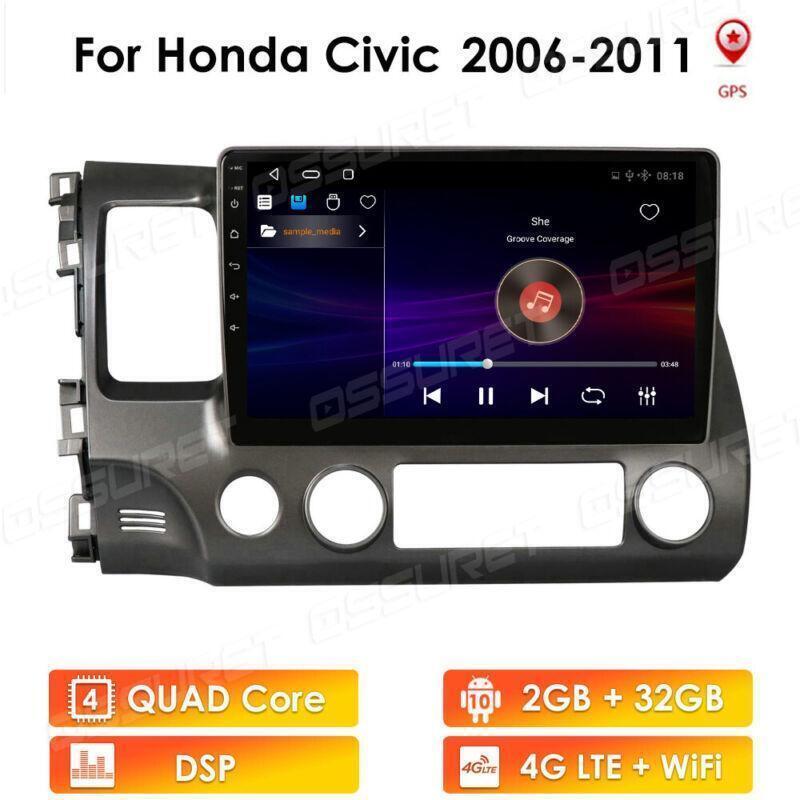 For 2006-2011 for Honda for Civic 10.1 Android 9.1 Car Radio Stereo MP5 GPS Wifi MA2184