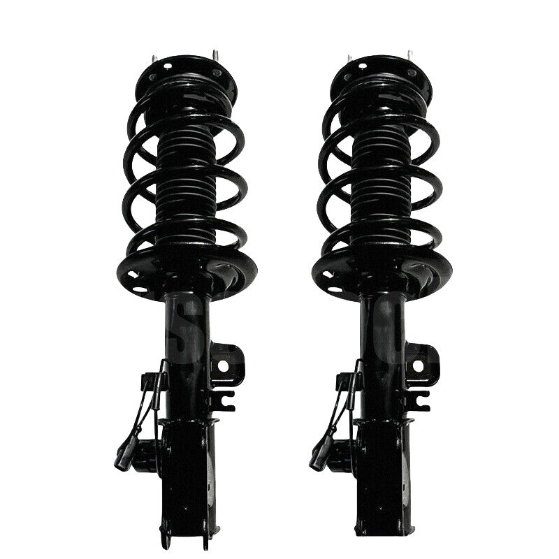 A pair of rear left shock absorber struts for Lincoln MKC 2015-2019 with electric damping.