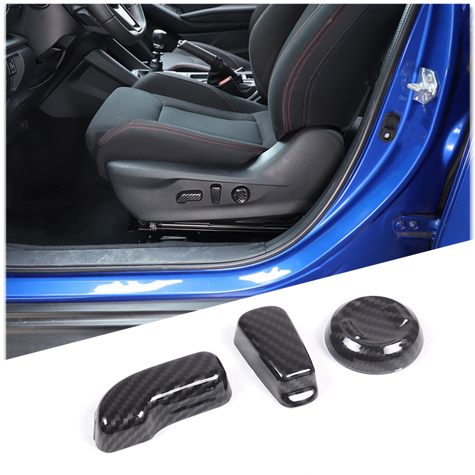 Carbon fiber interior door anti-collision pad stickers for Corvette C7 2014-2019