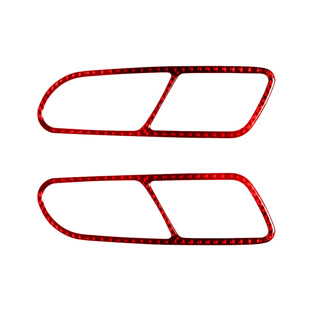 2X Red Carbon Fiber Rear Door Handle Trim for Volkswagen for Tiguan 2013-2017