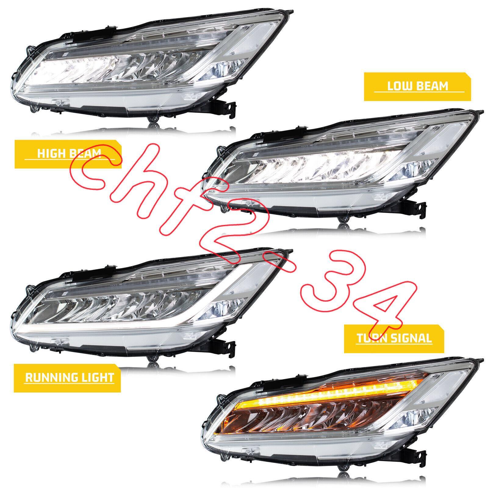 LED HeadLight for Honda Accord 9th GEN 2016 2017 Sequential Front Lamps Pair