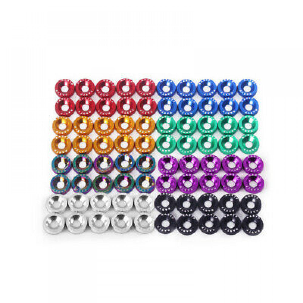 Fender Washers Bumper Flat Head Washers M6 Bolt Aluminum for 20Pcs