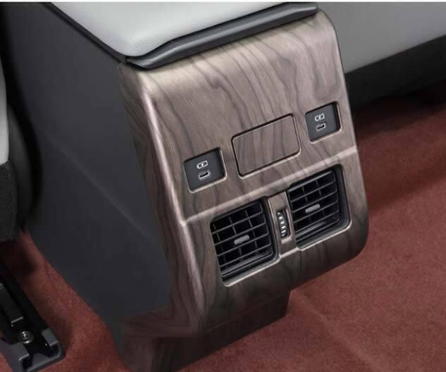 for Toyota BZ4X 23-2024 Peach Wood Grain Back Air Outlet Vent Frame Cover Trims
