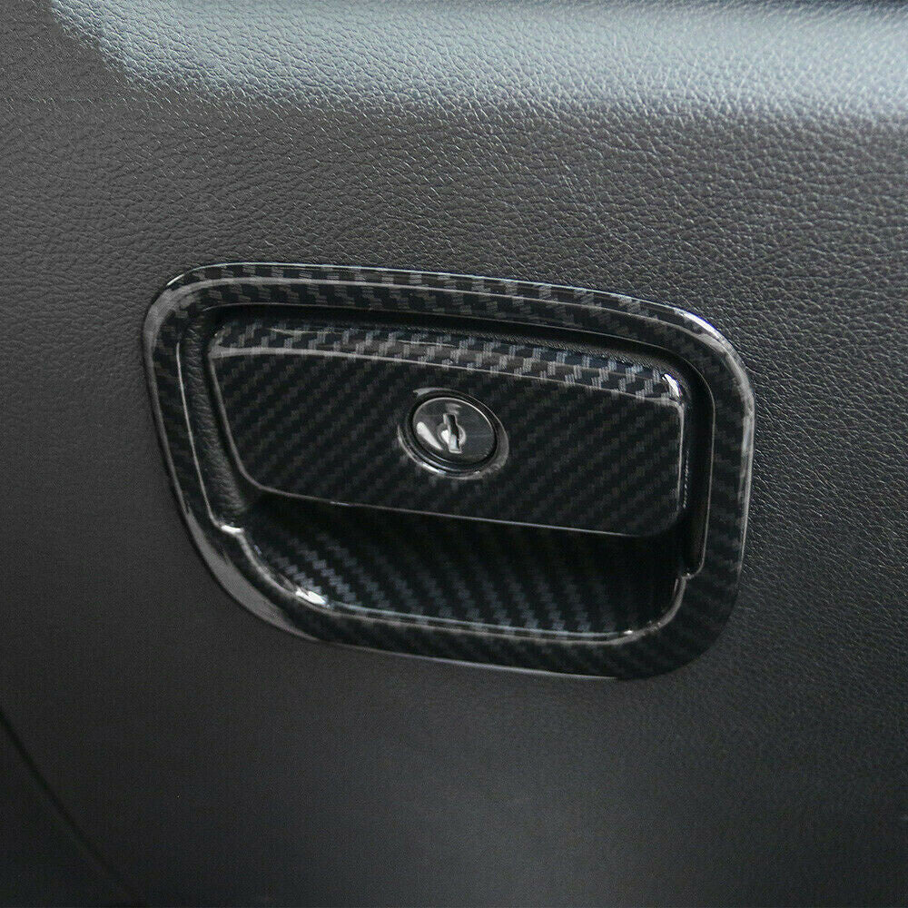 Carbon for Co -pilot Storage Box Handle Trim Cover for Jeep Grand Cherokee 2014-2021