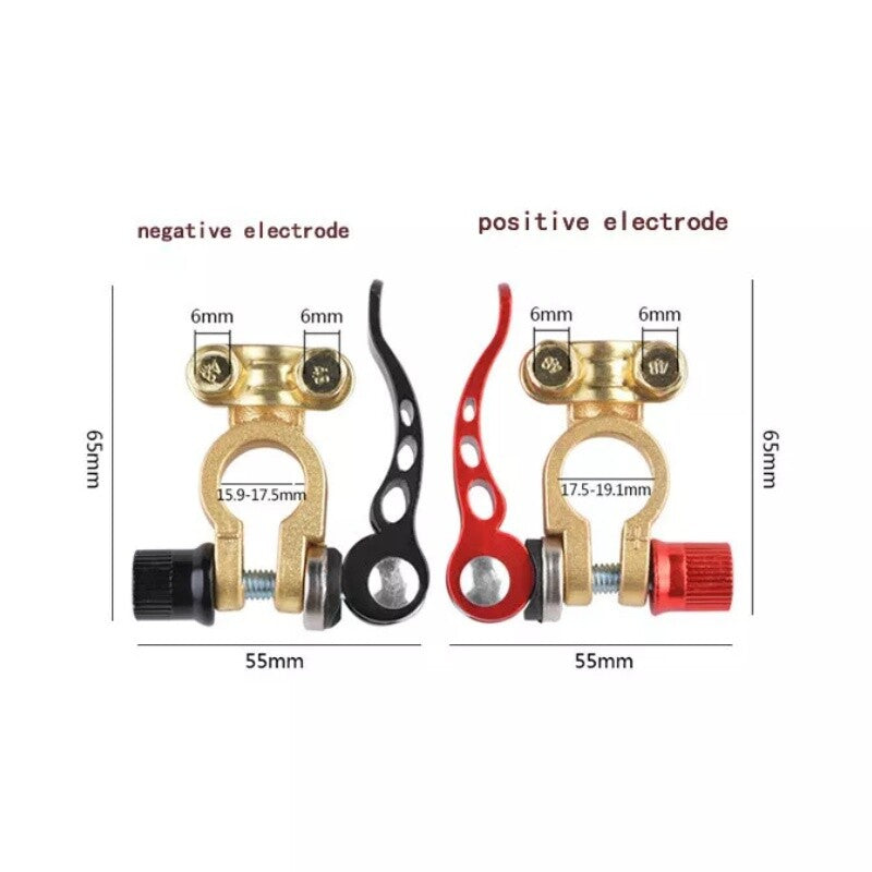 Battery Terminal Clamp Connectors Quick Disconnect and Release Positive Negative