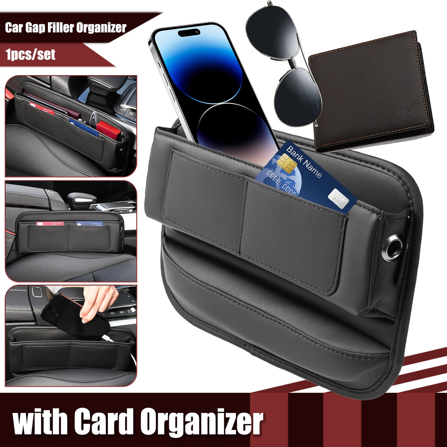Car for Seat Gap Storage Bag Crevice Box Card Organizer Holder Accessories Universal