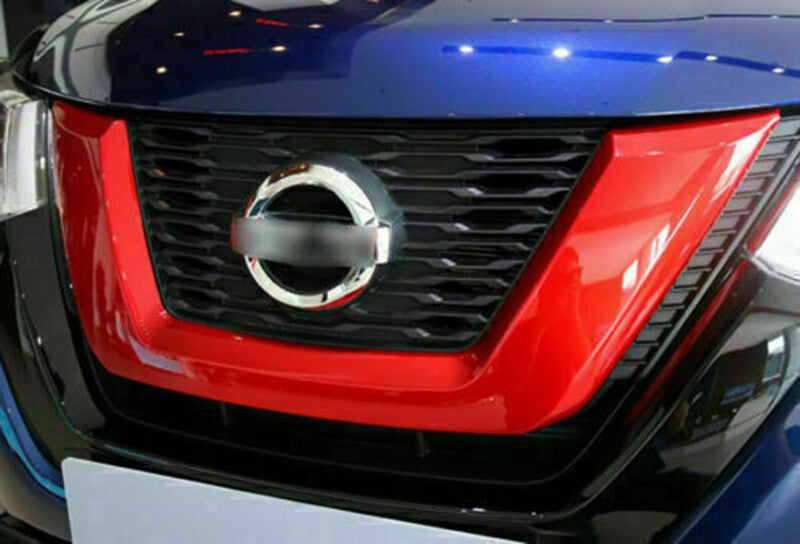 for Nissan Rogue 2017-2020 Red Front bumper Grille Grills Moulding Cover Trim