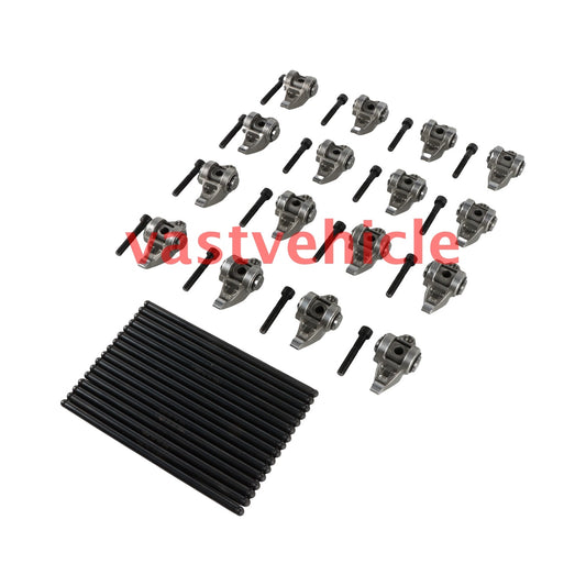 For 4.8L 5.3L 5.7L 6.0L LS2 LS6 LS1 Rocker Arms  Trunion Pushrods Kit Installed